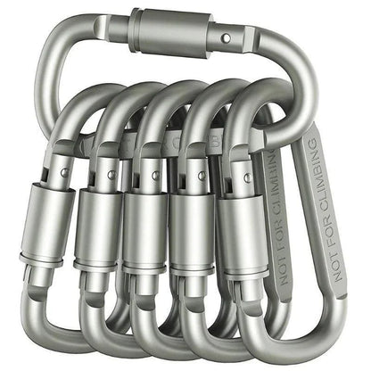Carabiner Clip Set 6pcs Aluminum for Hiking and EDC - The PeakTrail