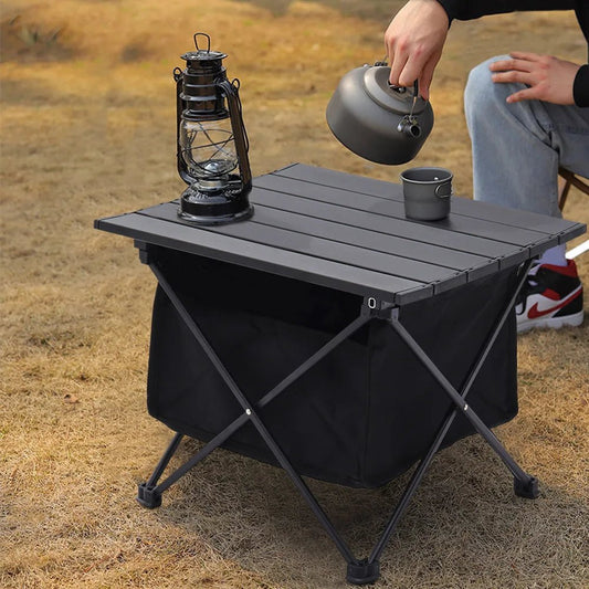 Egg Roll Folding Camping Table Portable with Storage Bag - The PeakTrail