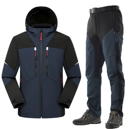 Men's Hiking Set Softshell Winter Jacket and Pants - The PeakTrail