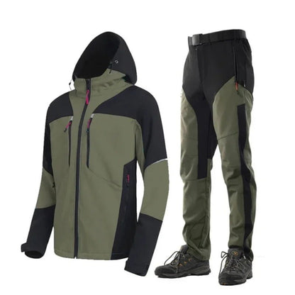 Men's Hiking Set Softshell Winter Jacket and Pants - The PeakTrail