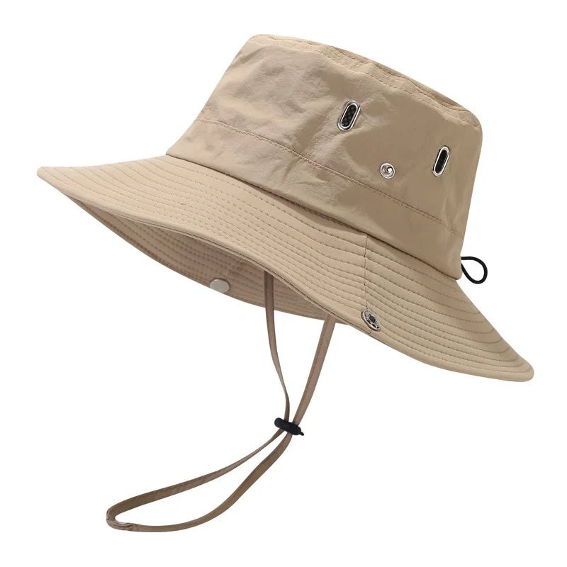 Men's Safari Hat Wide Brim UV Protection for Hiking - The PeakTrail