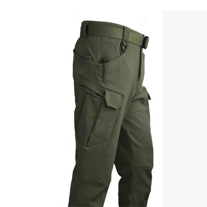 Men's Tactical Winter Pants Fleece - Lined Cargo for Hiking and Skiing - The PeakTrail