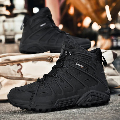 Men's Winter Hiking Boots Leather Upper with High Protection - The PeakTrail