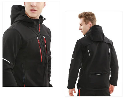 Men's Winter Softshell Jacket Warm and Windproof for Hiking - The PeakTrail